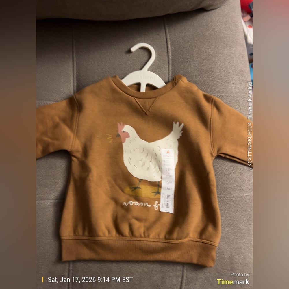 LC Lauren Conrad Kids Brown Chicken Sweatshirt